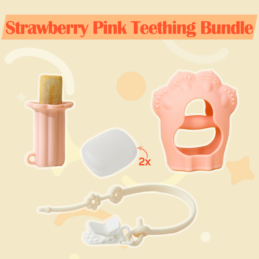 Strawberry Pink Teething Bundle
